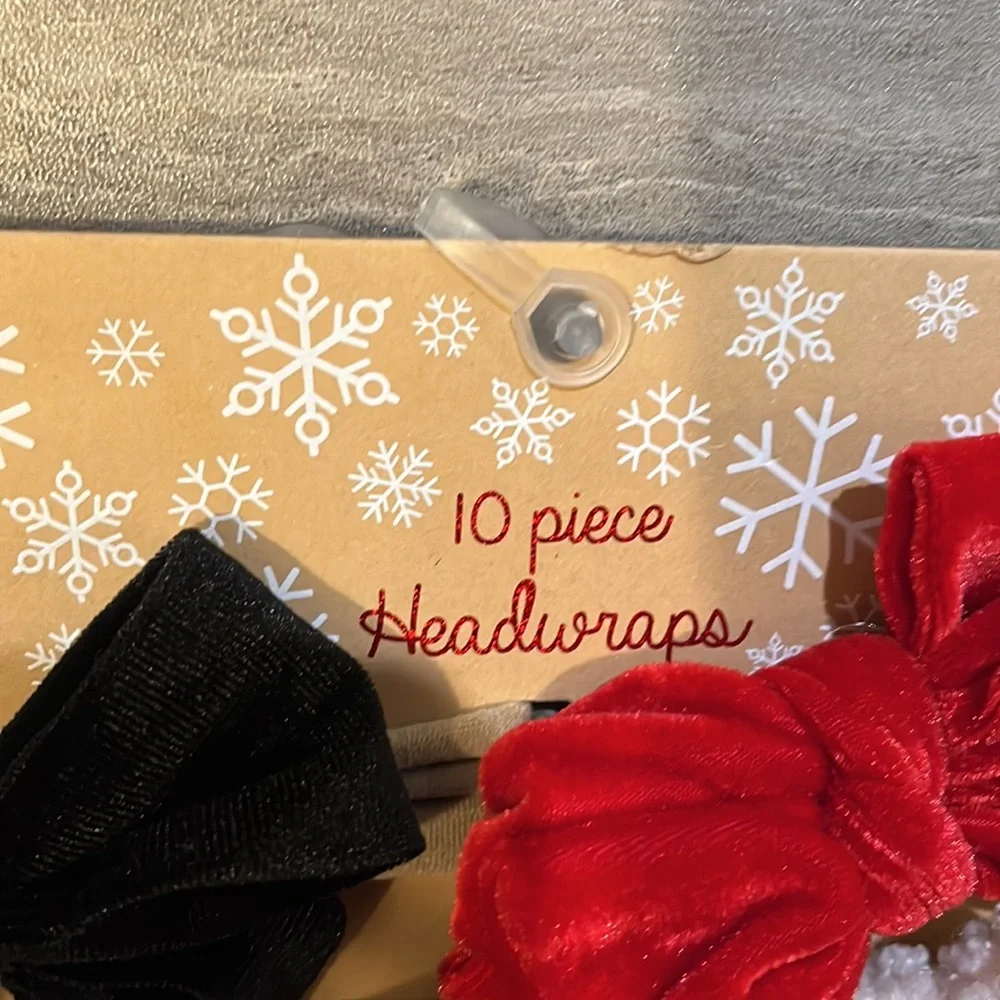 NEW Girls 10 Bow Headbands Set